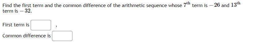 Solved Find the first term and the common difference of the | Chegg.com