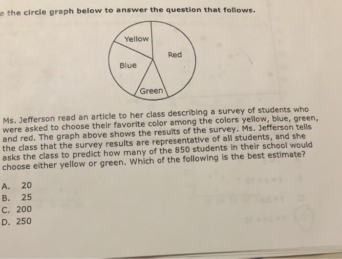 Solved e the circle graph below to answer the question that | Chegg.com