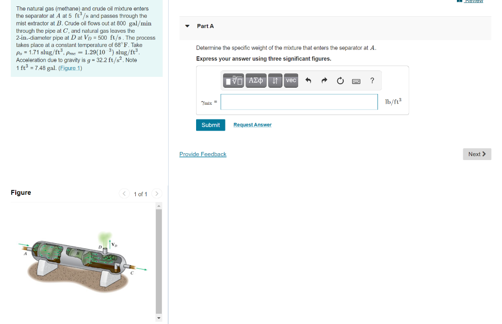 Solved REVIS Part A The Natural Gas (methane) And Crude Oil | Chegg.com