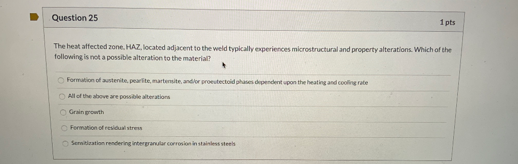 Solved The heat affected zone, HAZ, located adjacent to the | Chegg.com