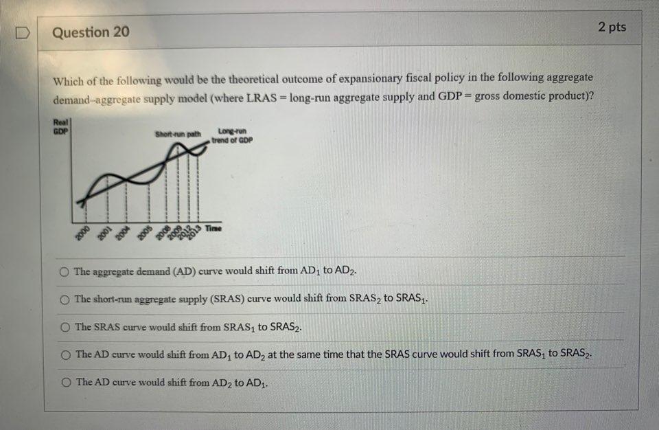 Solved Question 40 2 pts Which of the following is an | Chegg.com