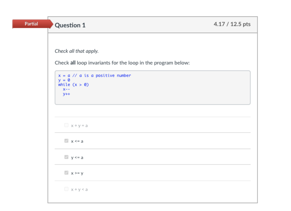 Solved Partial Question Pts Check All That Chegg Com