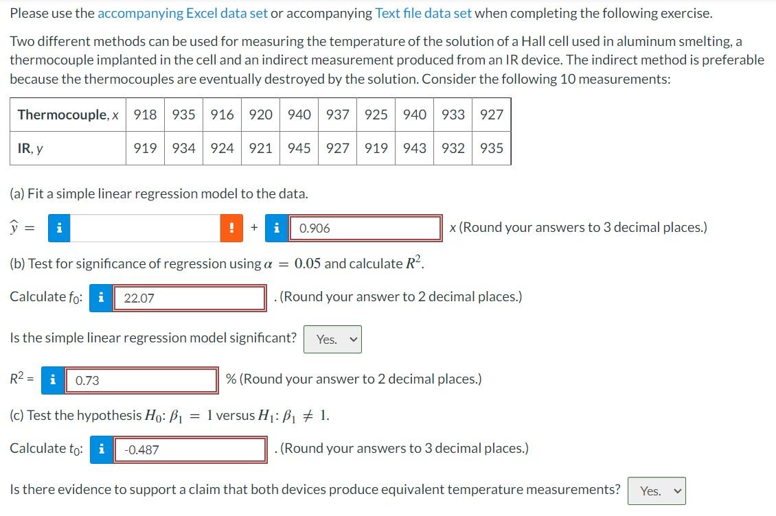 Solved Please use the accompanying Excel data set or | Chegg.com