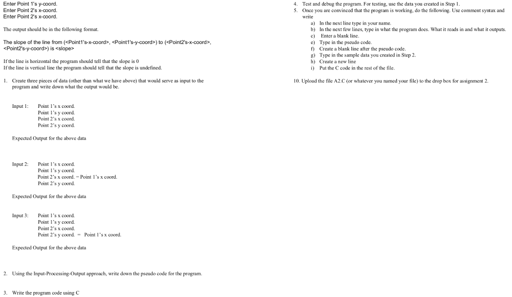 Problem Statement: Create a C program for the | Chegg.com