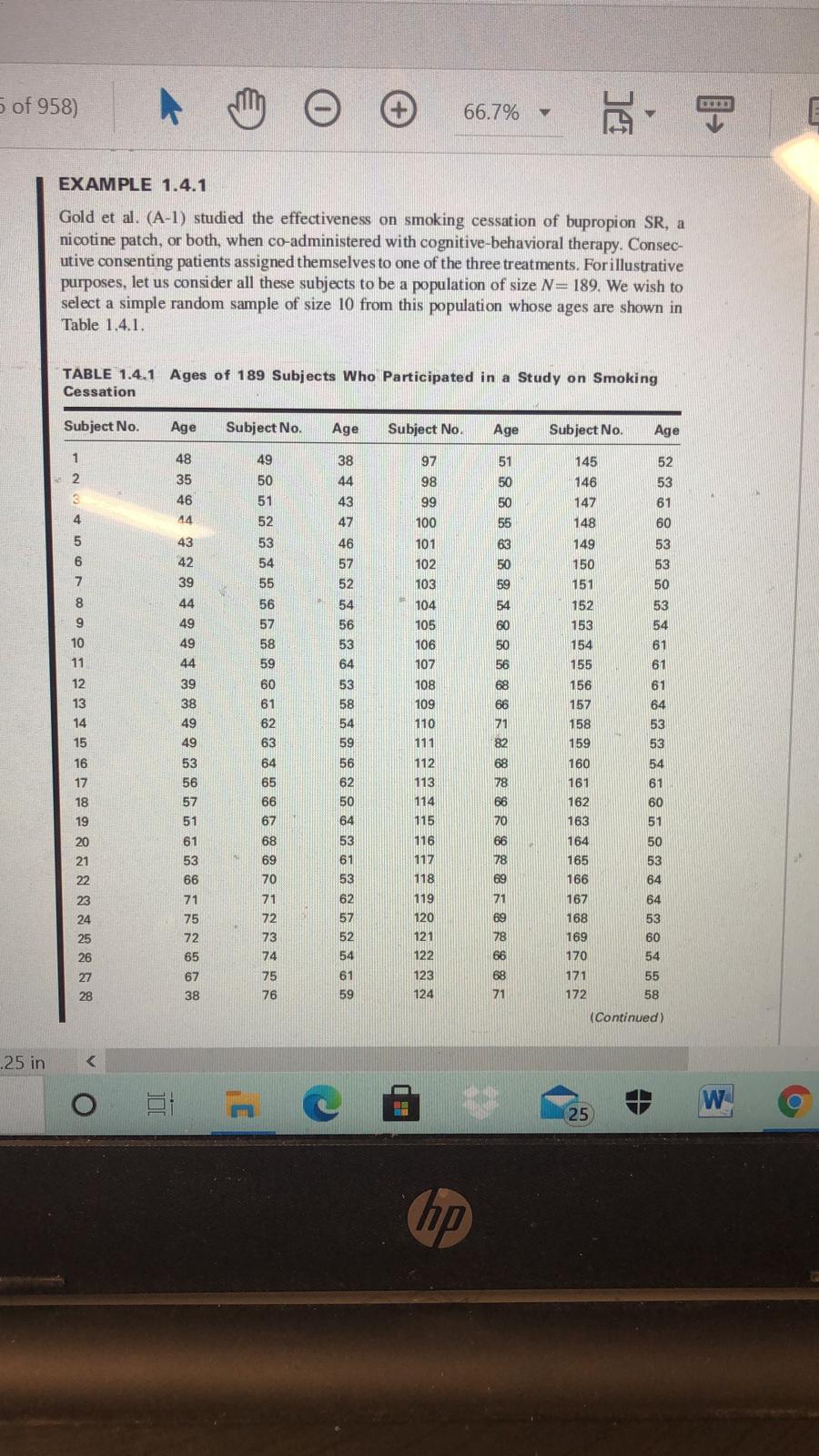 5 of 958) + 66.7% Jei E EXAMPLE 1.4.1 Gold et al. | Chegg.com