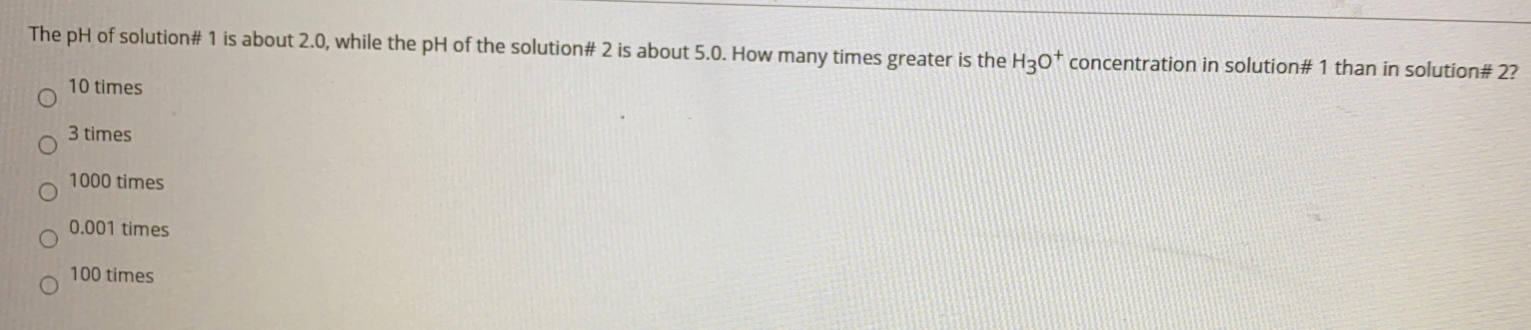 ph of solution is zero the nature of the solution is