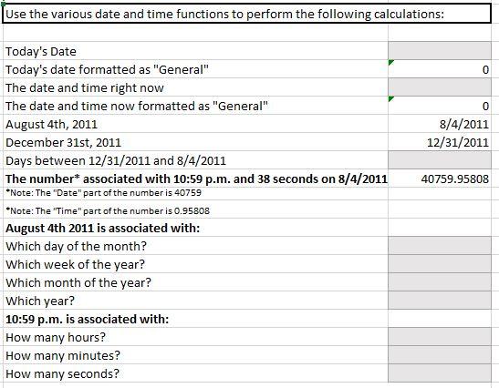 Solved Use the various date and time functions to perform | Chegg.com