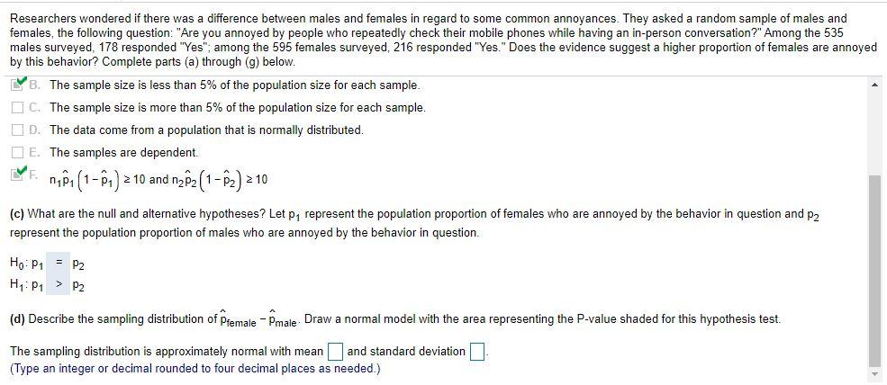 Researchers wondered if there was a difference | Chegg.com