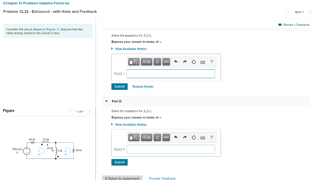 Solved I Review Constants Consider the circuit shown in | Chegg.com