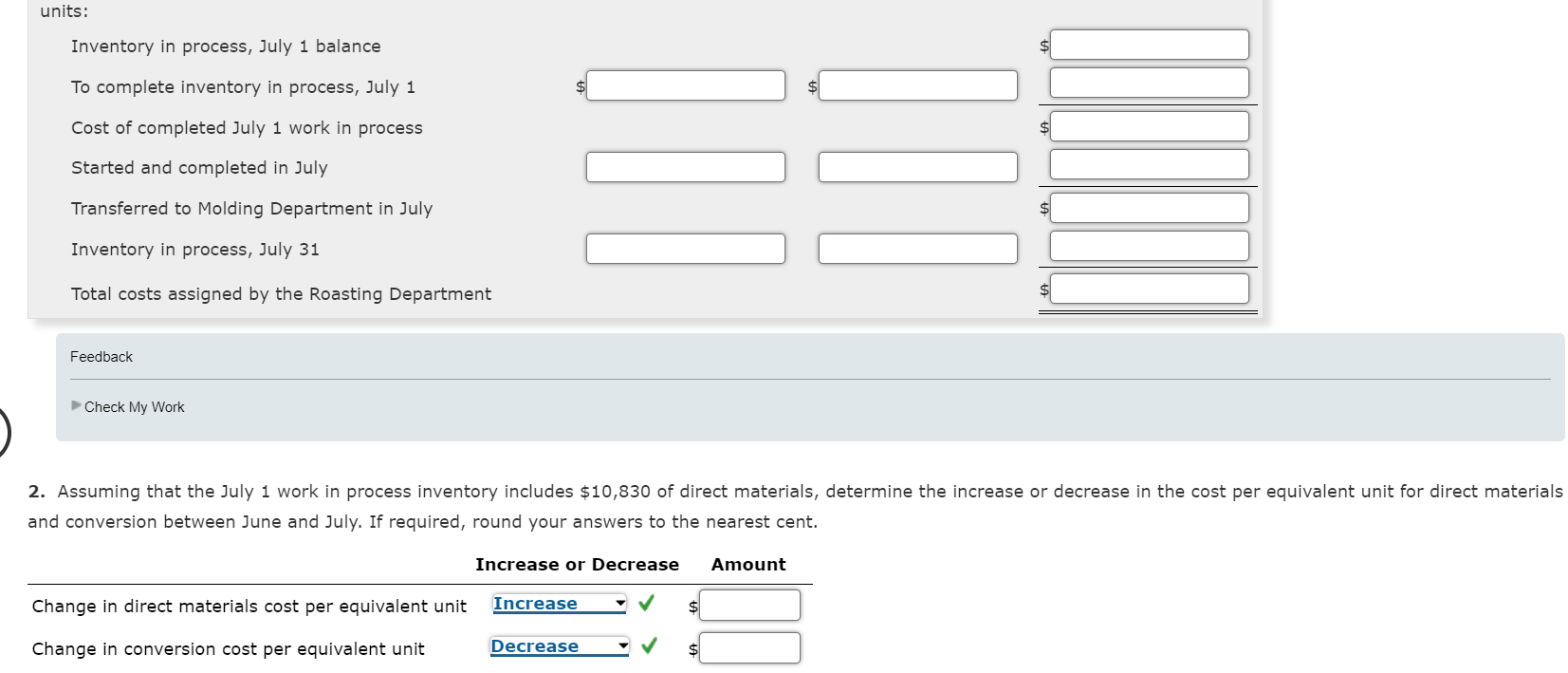 Solved Hana Coffee Company roasts and packs coffee beans.