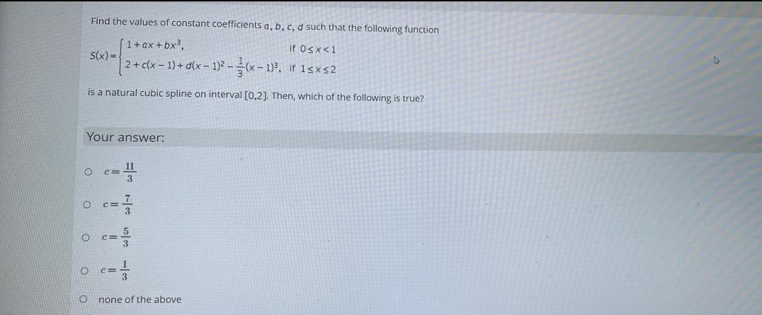 Solved Find The Values Of Constant Coefficients A, B, C, D | Chegg.com