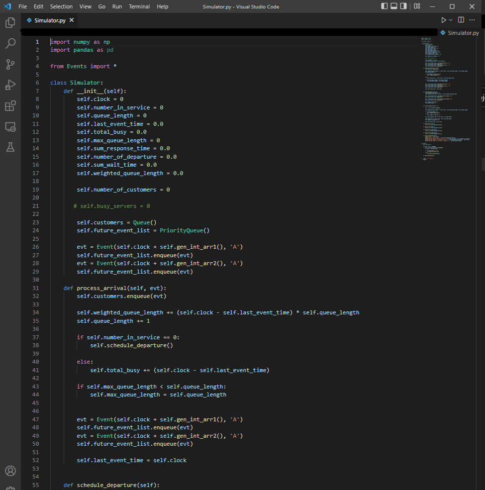 Solved Edit the the Simulator.py file: Using the single | Chegg.com