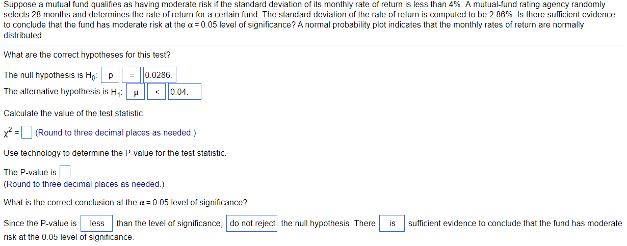 Solved My choices for the blanks that are filled in are | Chegg.com
