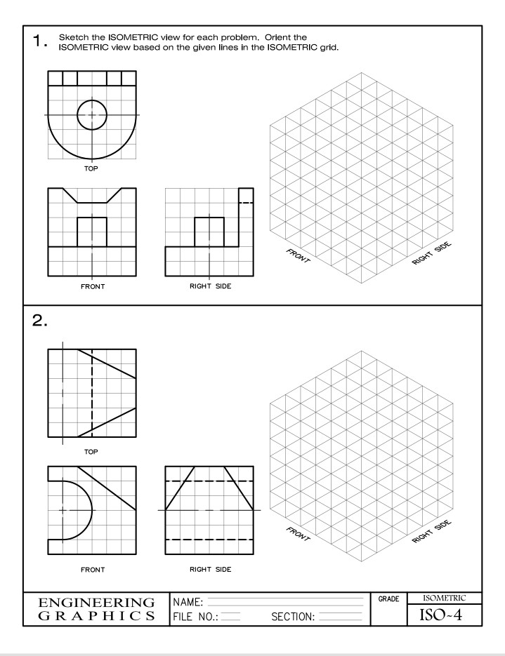 Solved 2 Sketch the ISOMETRIC view for each problem 4 0 0 | Chegg.com