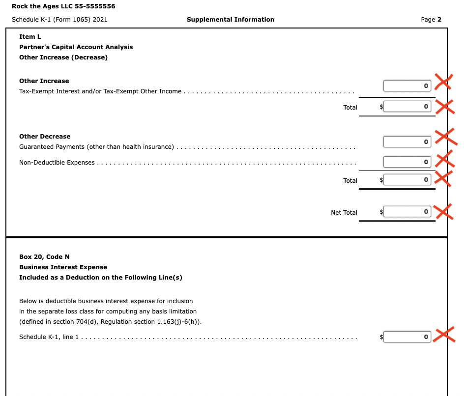 Statement 4 Form 1065, Schedule L, Line 6 Other | Chegg.com