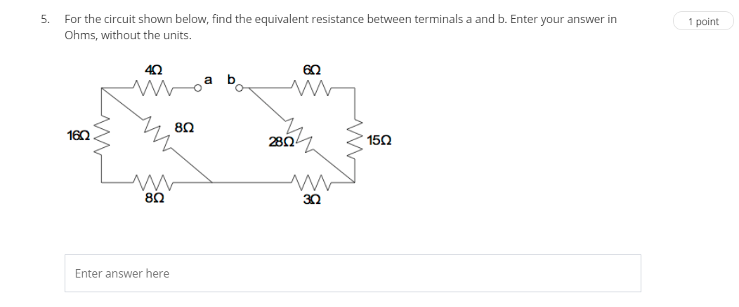 Solved 5. For The Circuit Shown Below, Find The Equivalent | Chegg.com