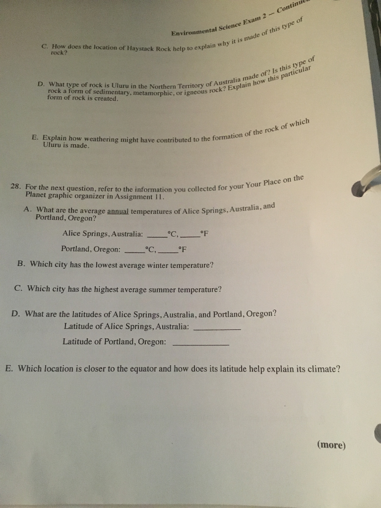 Continulu Does The Science Exam Loca How C. 2 ... Ntal