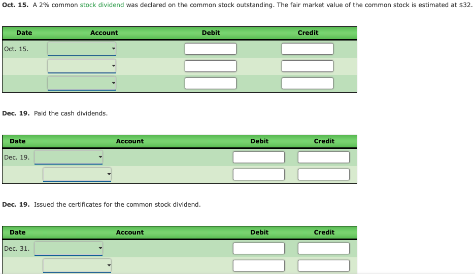 Solved Entries for Selected Corporate Transactions Selected | Chegg.com