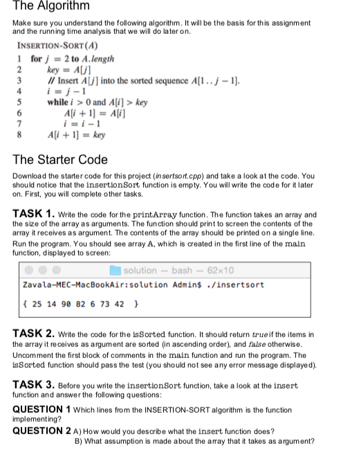 Solved For task 3, you must make use of the insert function | Chegg.com