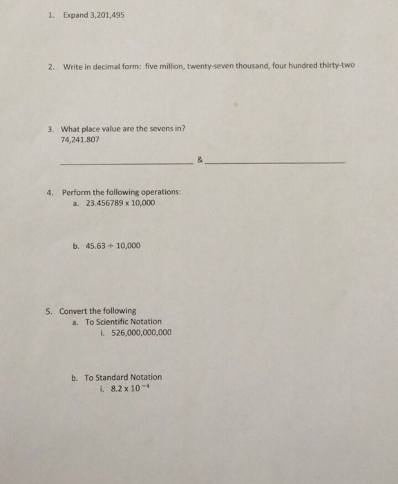 Solved Expand 3, 201, 495 Write in decimal form: five | Chegg.com