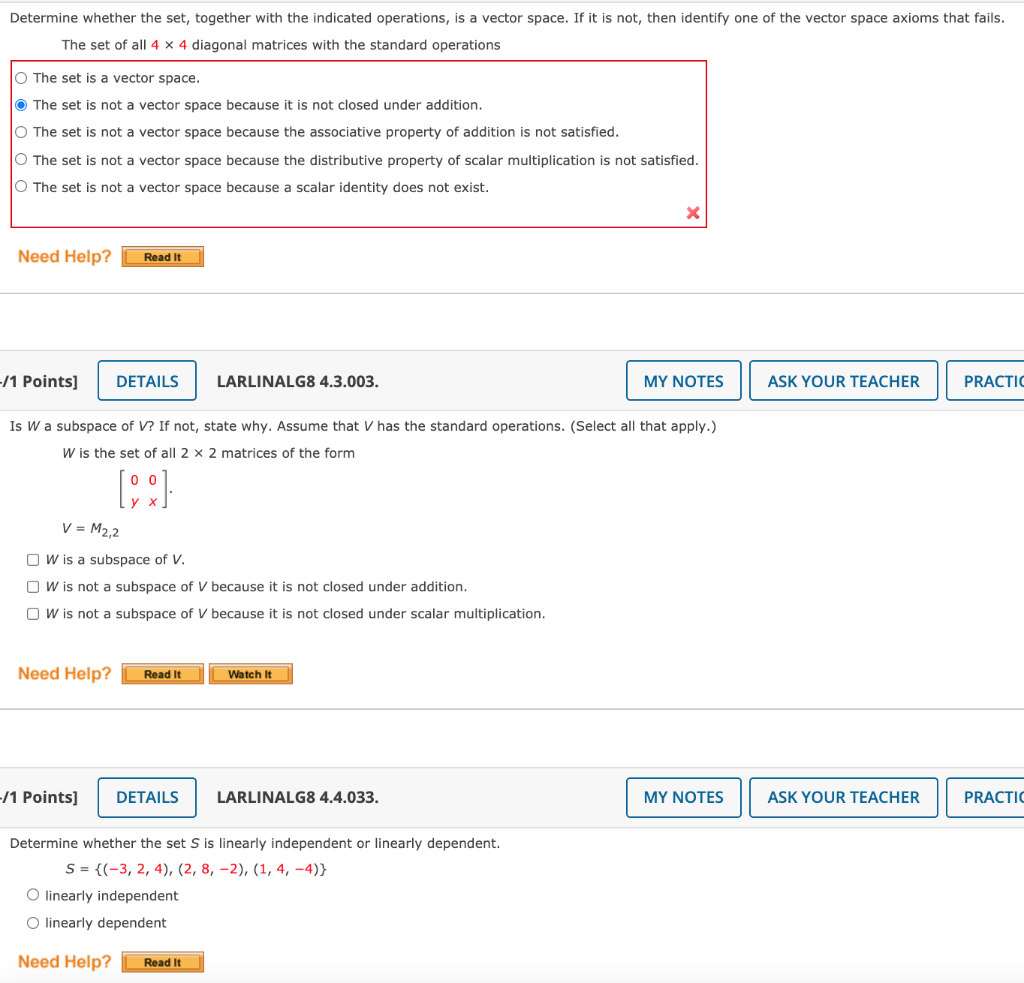 Solved Determine Whether The Set Together With The