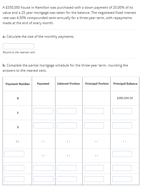 How much down payment for 350 000 on sale house