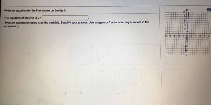 Solved Write an equation for the line shown on the right The | Chegg.com