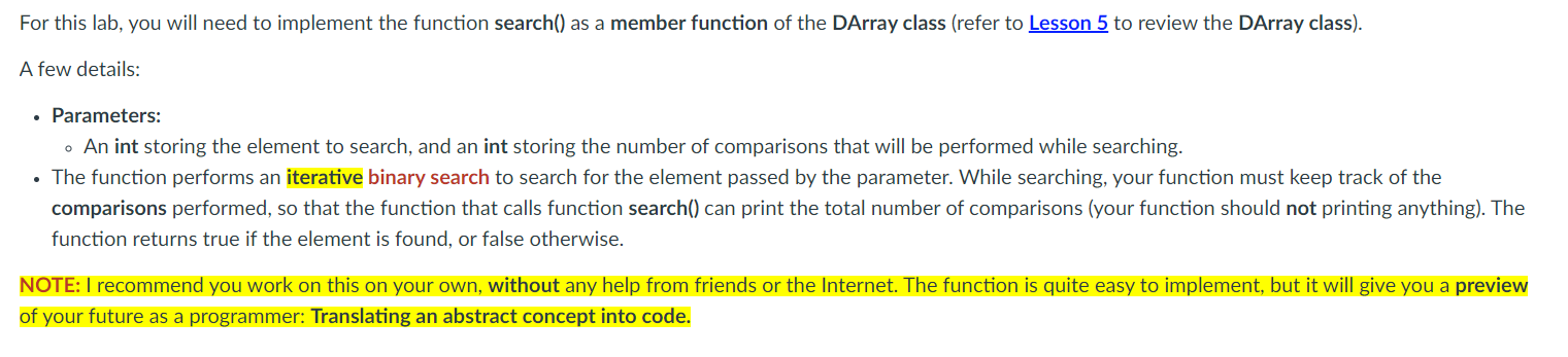 Solved For this lab, you will need to implement the function | Chegg.com