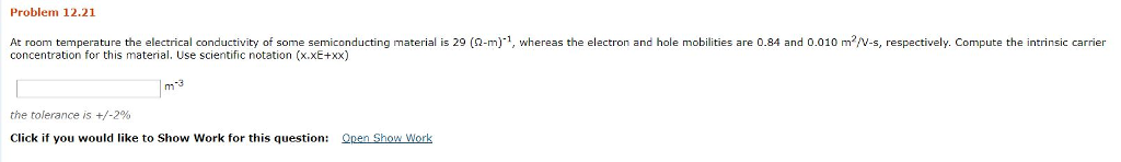 Solved Problem 12.21 At room temperature the electrical | Chegg.com