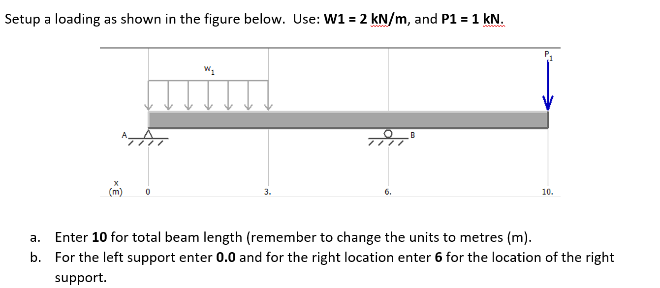 Solved Setup a loading as shown in the figure below. Use: W1 | Chegg.com