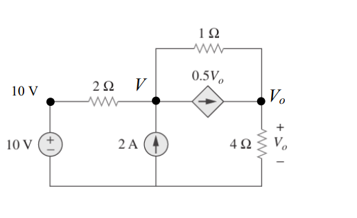 Solved find v0 ﻿with node method Urgent!!! | Chegg.com