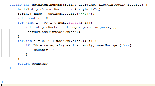 I have code for a lotto system in which I can't have | Chegg.com