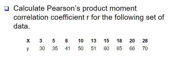 Solved a Calculate Pearson's product moment correlation | Chegg.com