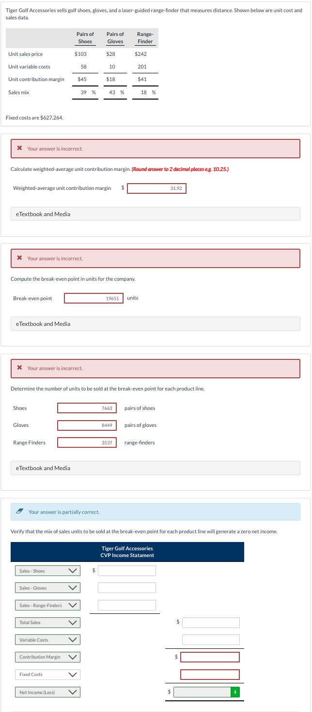 Solved Tiger Golf Accessories sells golf shoes, gloves, and