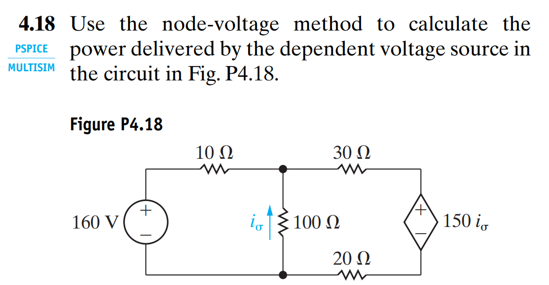 Solved 4.18 Use the node-voltage method to calculate the | Chegg.com