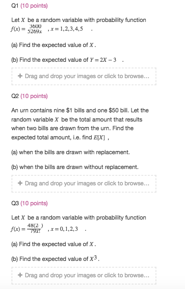 Solved Q1 (10 points) Let X be a random variable with | Chegg.com