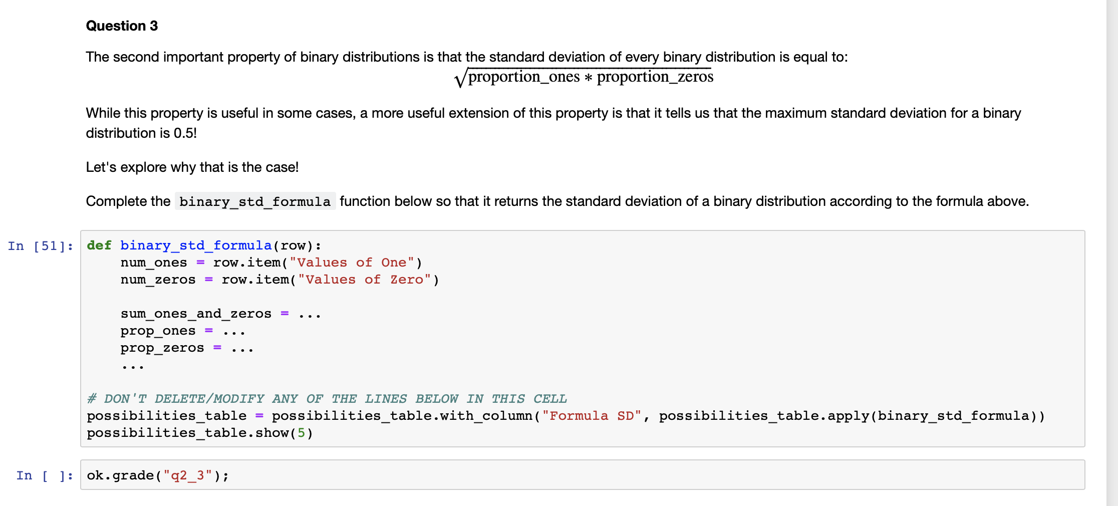 2. Properties of Binary Distributions Binary