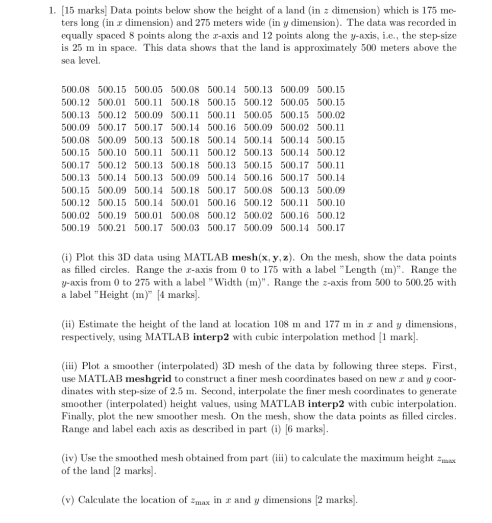 This is my matlab code. I have solved i and ii Need | Chegg.com