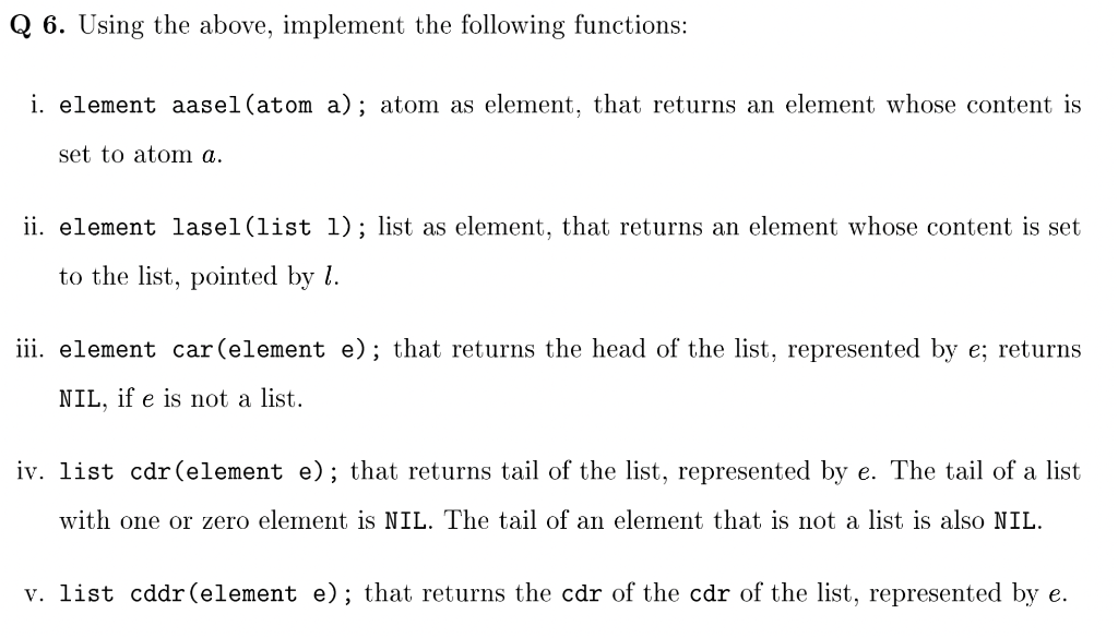 Lists and Linked Lists Implementation In this | Chegg.com