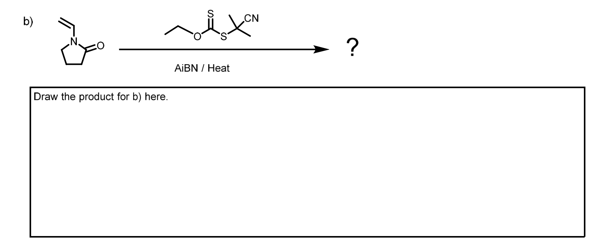 Solved B) Draw The Product For B) Here. | Chegg.com