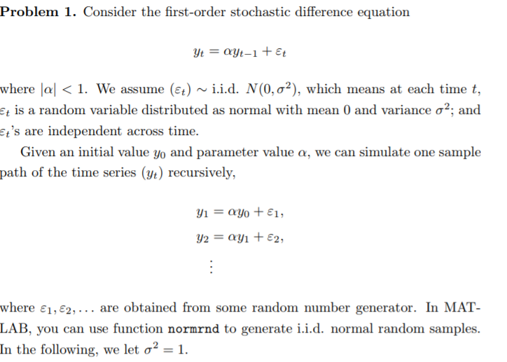 Solved Problem 1 Consider The First order Stochastic Chegg Solved problem 1 consider the first order stochastic chegg
