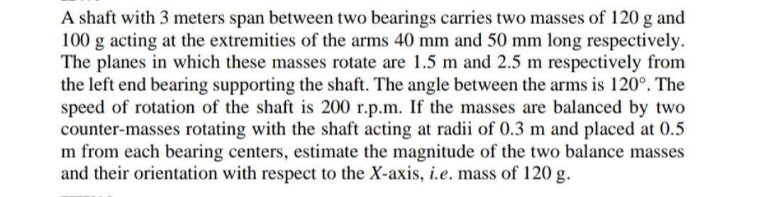 solved-a-shaft-with-3-meters-span-between-two-bearings-chegg