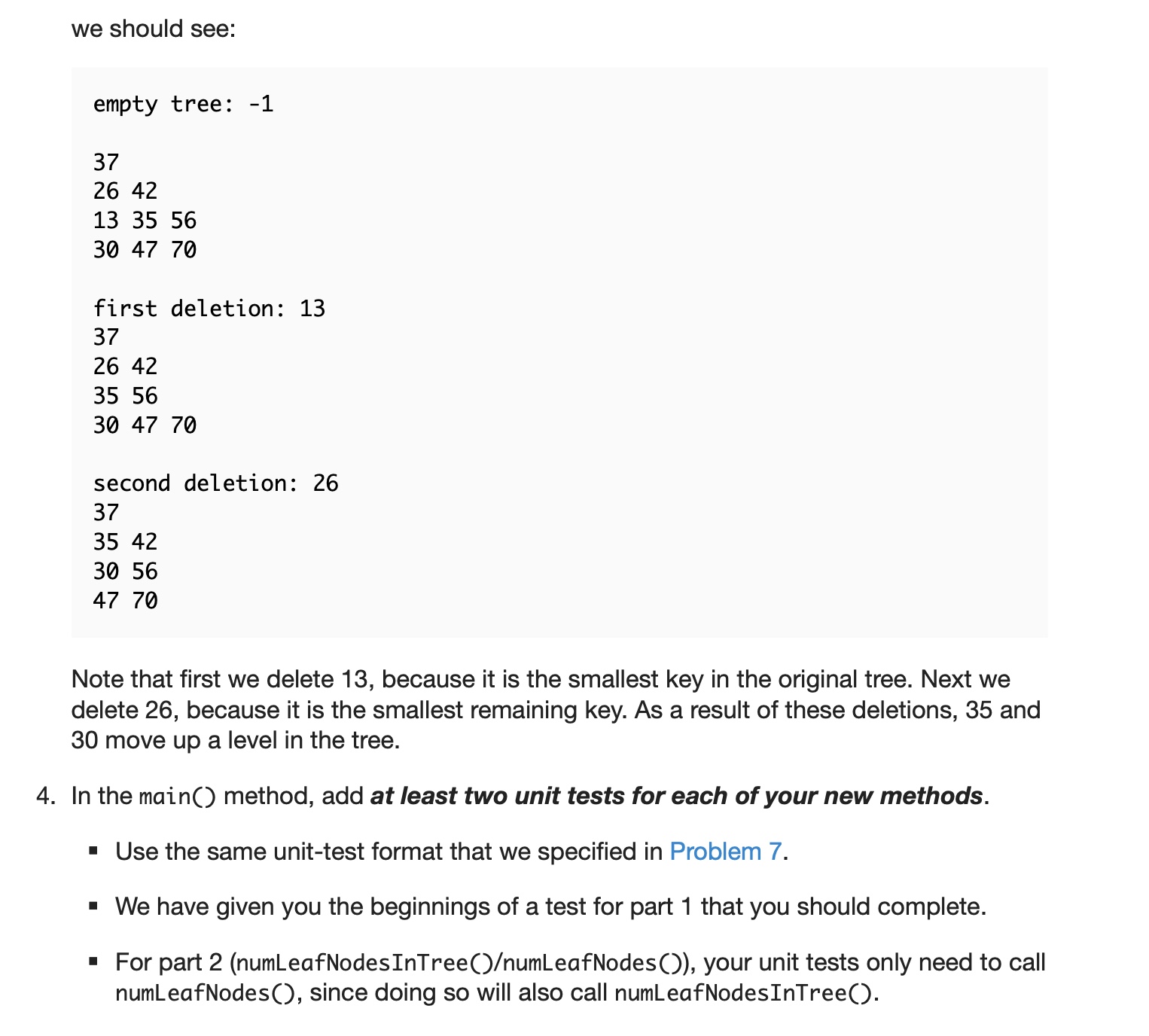 Solved he file LinkedTree. java, add code that completes the | Chegg.com