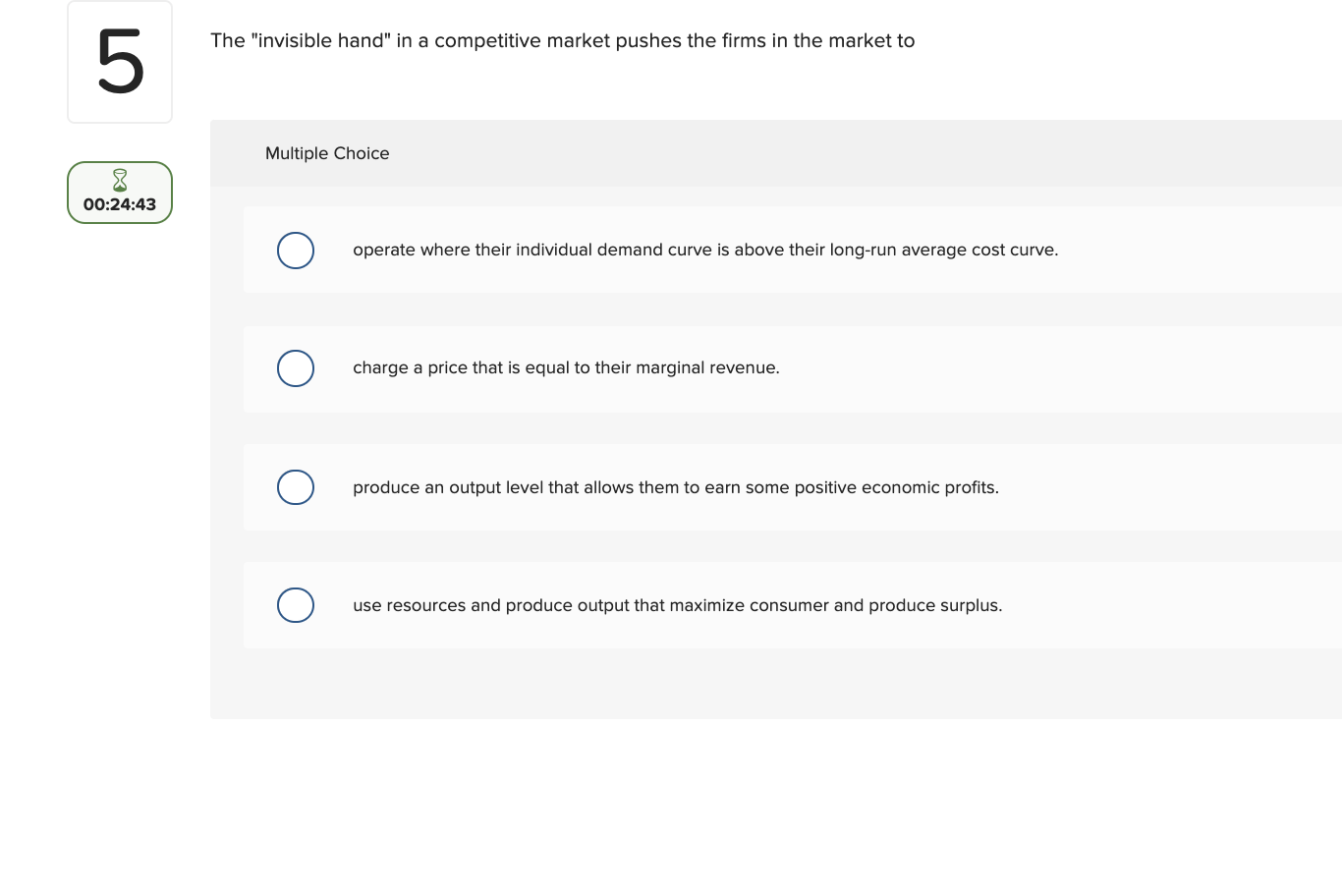 Solved The Invisible Hand In A Competitive Market Pushes Chegg Com   PhpnwgXpS 