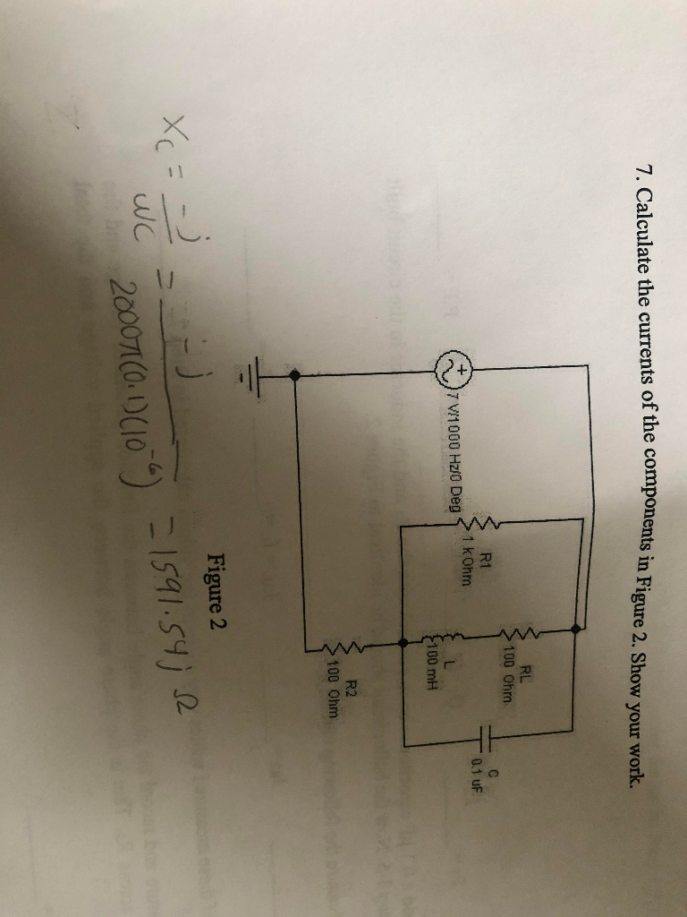 Solved 7. Calculate the currents of the components in Figure | Chegg.com