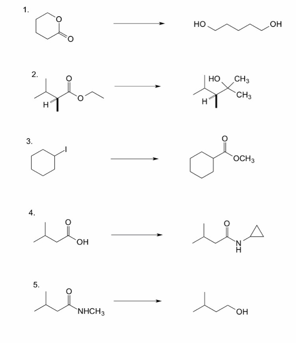 Solved OH O o HO CH3 \CH3 H H O 3. OCH3 \OH 5. へOH NHCH 3 NH | Chegg.com
