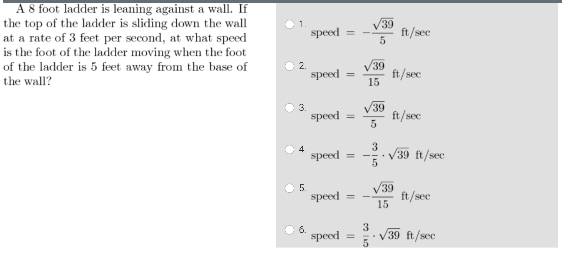 solved-1-speed-a-8-foot-ladder-is-leaning-against-a-wall-chegg