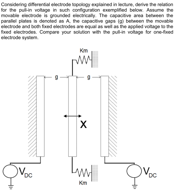 Solved Considering differential electrode topology explained