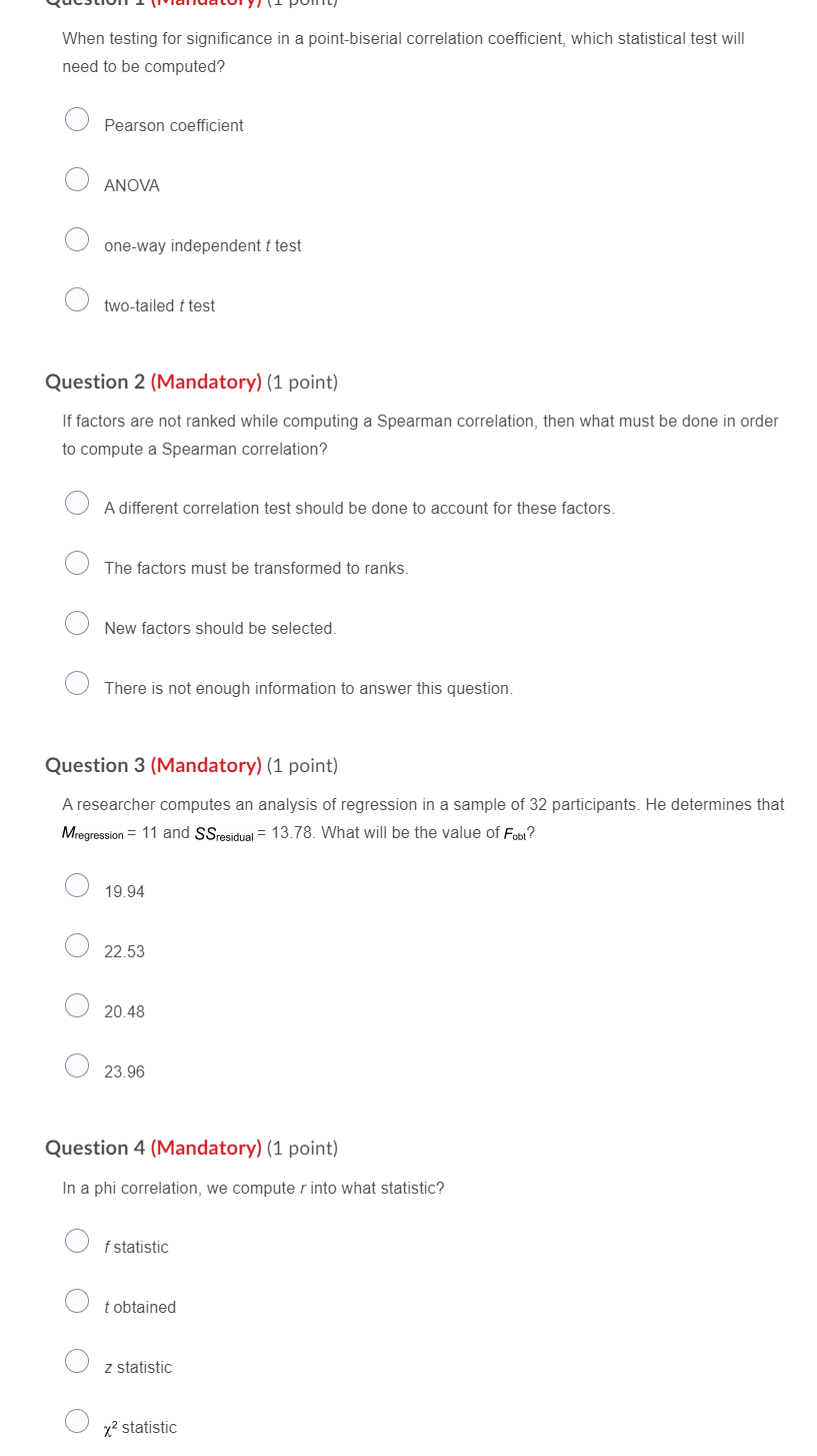 Solved When testing for significance in a point-biserial | Chegg.com