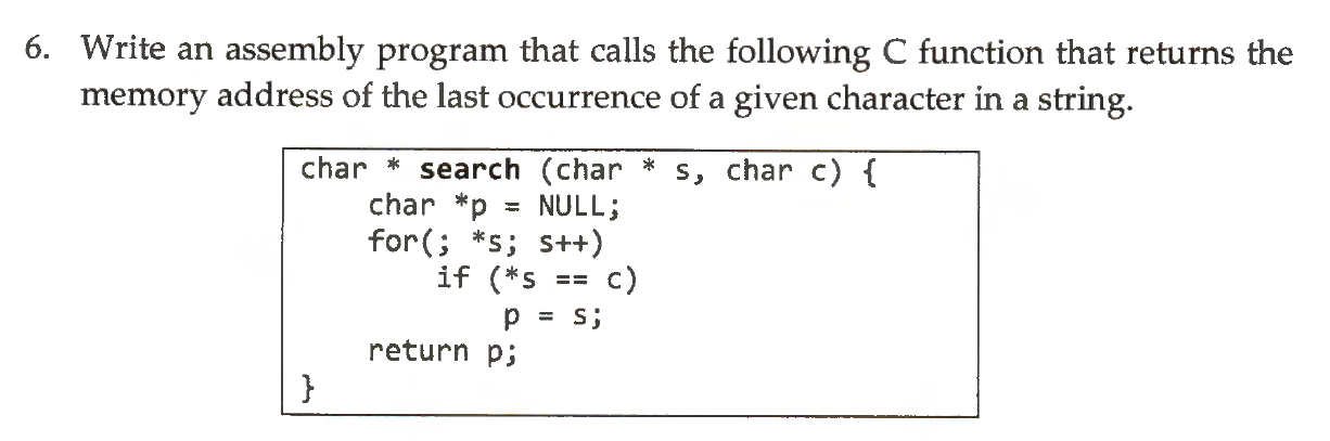 Solved 6. Write An Assembly Program That Calls The Following | Chegg.com